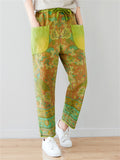 Women's Ethnic Floral Antique Finish Jeans