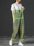 Loose Adjustable Printed Jumpsuits With Pocket