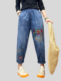 Female Vintage Washed Embroidered Perfect Jeans