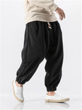 Men's Drawstring Ankle-Banded Warm Pants for Winter