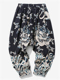 Dragons Printed Loose Bloomers For Men