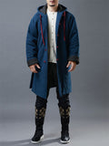 Men's Asian Inspired Warm Hooded Long Coats For Winter