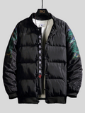 Men's Cool Guan Yu Printed Winter Street Coat