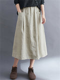 Large Size Literary Linen Women's Skirts