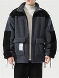 Male Newest Splice Lamb Cashmere Cozy Cotton Coats