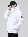 Thickened Street Fashion Glossy Hooded Down Jacket Men's Coats