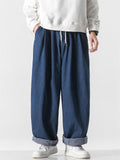 Men's Hongkong Style Wide Leg Harem Denim Pants