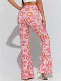 Women's Sexy Floral Flared Pants for Summer