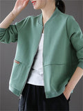 Fashion Zipper Casual Women Jackets