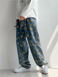 Flower Fashion Couple Long Men's Pants