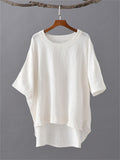 Loose Simple Line Round Neck T-shirts