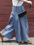 Light Blue Wide Leg Relaxed Women's Jeans