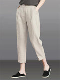 Cotton Linen Loose Long Pants For Women