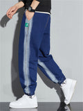 Casual Contrast Color Ankle Banded Pants