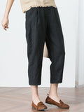 Linen Thin Loose Cropped Pants