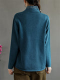 Wool Blend Women's Fashion V-neck Knitted Jackets