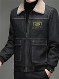 Casual Cool Lapel Winter Denim Large Size Middle Aged Coats