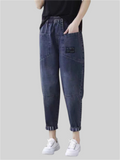 Retro Patchwork Casual Washed Jeans