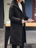 Korean Style Street Warm Hooded Long Coat