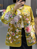 Vintage Luxury Peacock Peony Embroidery Jacket for Women