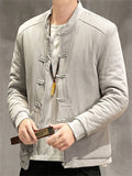 Cotton-padded Chinese Style Tang Suit Vogue Male Coats