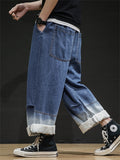 Fashion Gradient Color Loose Men's Jeans