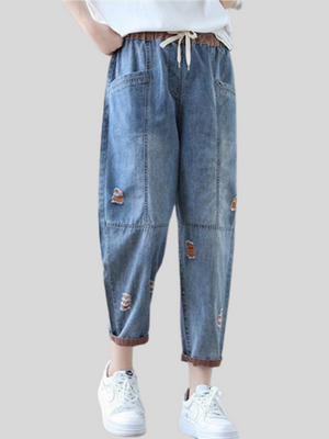 Vintage Summer Thin Long Jeans For Women