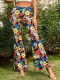 Women's Sexy Floral Flared Pants for Summer