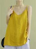 Women's Cute Cozy Cotton Linen Camisole