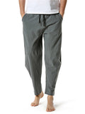 Men's Spring Autumn Lightweight Homewear Linen Pants