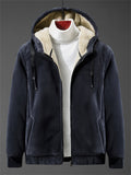 Men's Winter Cashmere Hoodie Sports Coat