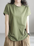 Essential Summer Pullover Simple Daily Wear Shirts For Women