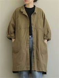 Vintage Solid Multipurpose Women's Long Coats