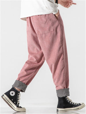 Fashion Cozy Rolled Edge Corduroy Pants for Men