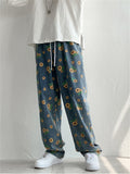 Flower Fashion Couple Long Men's Pants