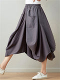 Women's Beautiful Linen Bloomer Skirts with Big Pockets