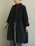 Vintage Solid Multipurpose Women's Long Coats