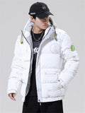 Thickened Street Fashion Glossy Hooded Down Jacket Men's Coats