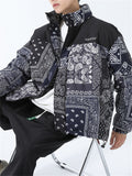 Thicken Cozy Winter Cotton Floral Street Coats For Men