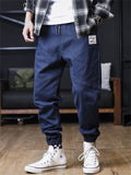 Men's Plus Size Ankle-tied Cargo Jeans