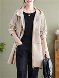 Zipper Patchwork Full Length Top Hooded Jackets For Women