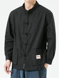 Mens Chinese Style Handsome Washed Jackets