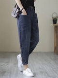 Retro Patchwork Casual Washed Jeans