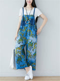 Stylish Printed Contrast Color Wide Leg Jumpsuits