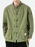 Mens Chinese Style Handsome Washed Jackets