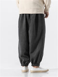 Men's Drawstring Ankle-Banded Warm Pants for Winter