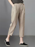 Cotton Linen Loose Long Pants For Women