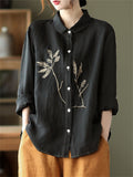 Women's Comfy Cotton Linen All Match Button Up Shirts