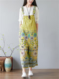 Women's Cute Floral Denim Jumpsuit