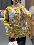 Vintage Luxury Peacock Peony Embroidery Jacket for Women